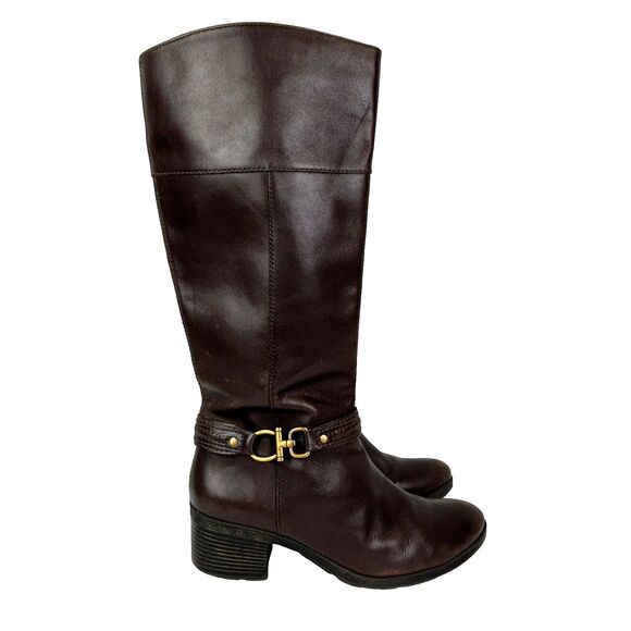 Bandolino B Dulla Riding Boots Leather Knee High Horsebit Brown Equestrian 10 - Picture 1 of 15